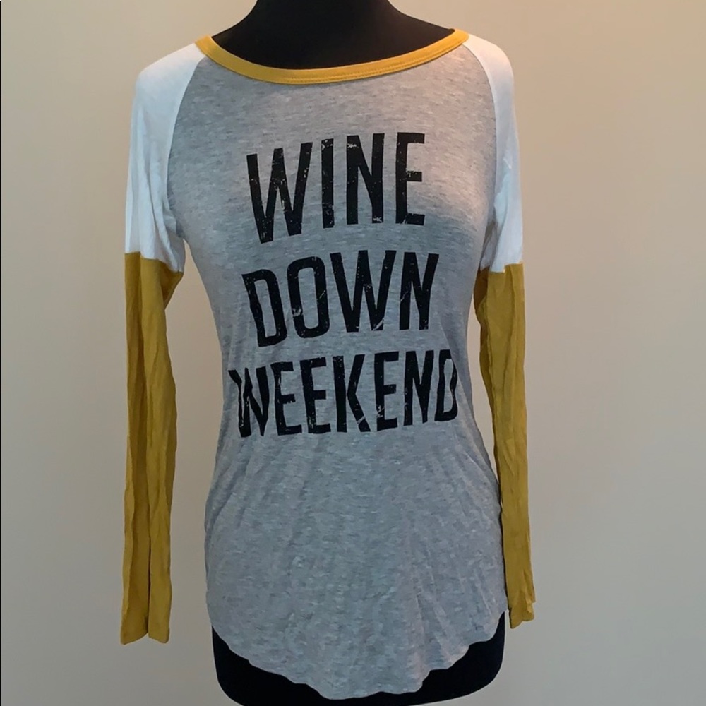 New Wine Down Weekend Long Sleeve Tee